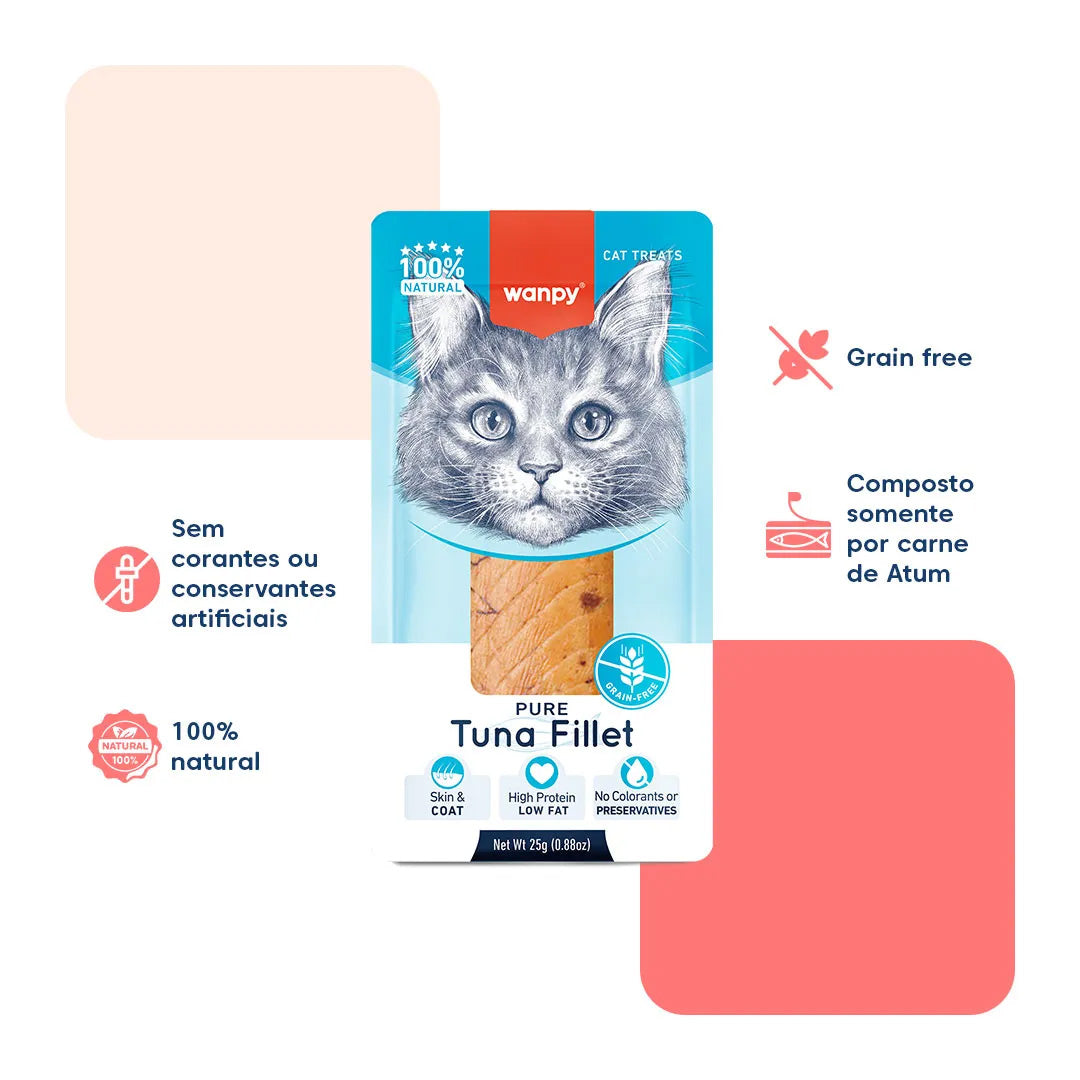 Petisco Para Gato Wanpy Filé de Atum Natural 25g