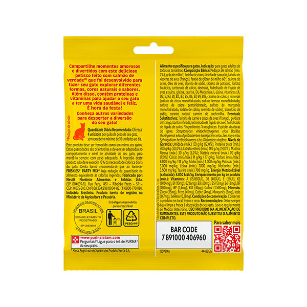 Petisco para Gato Friskies Party Mix Camarão, Salmão e Atum 80g