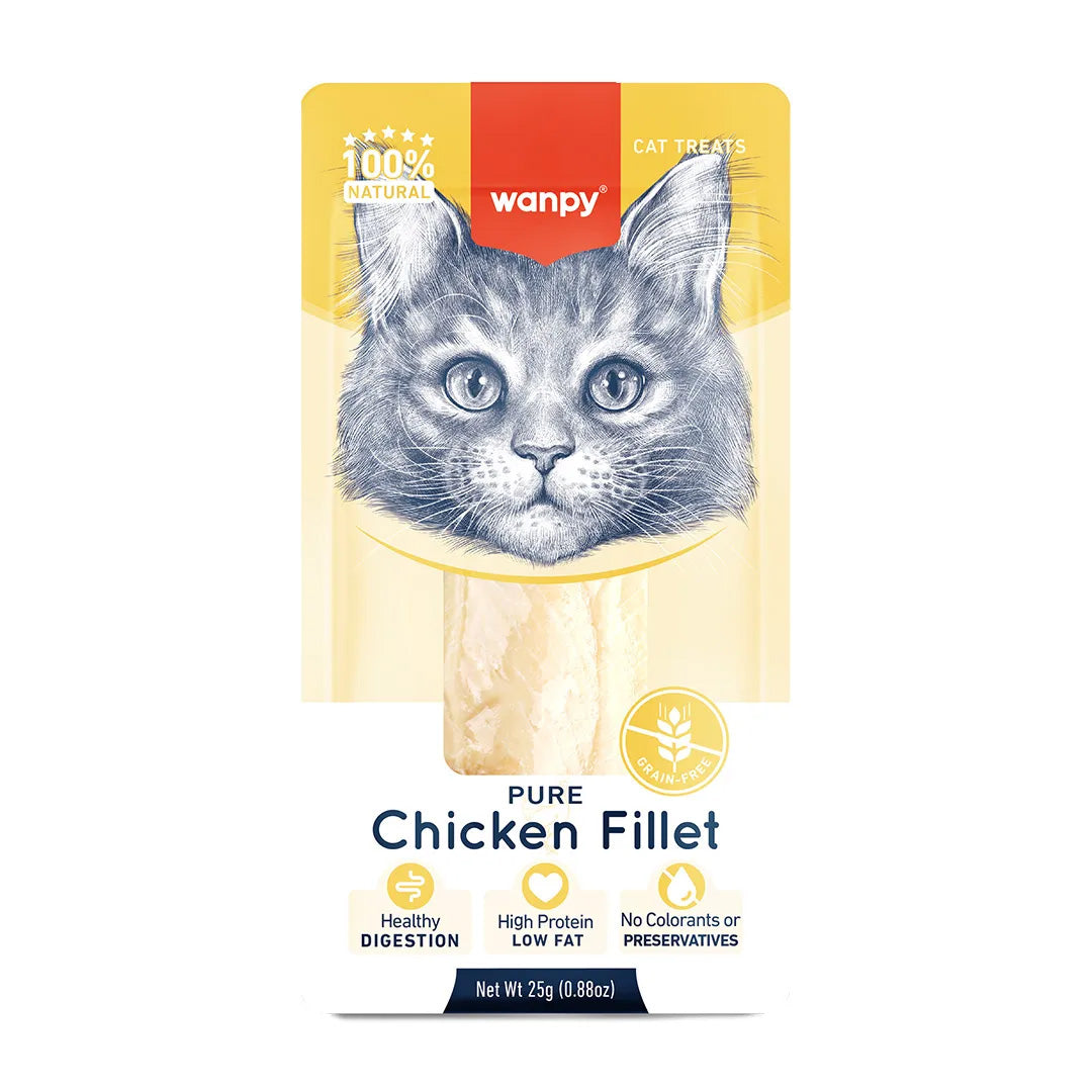 Petisco para Gato Wanpy Filé de Frango Natural 25g