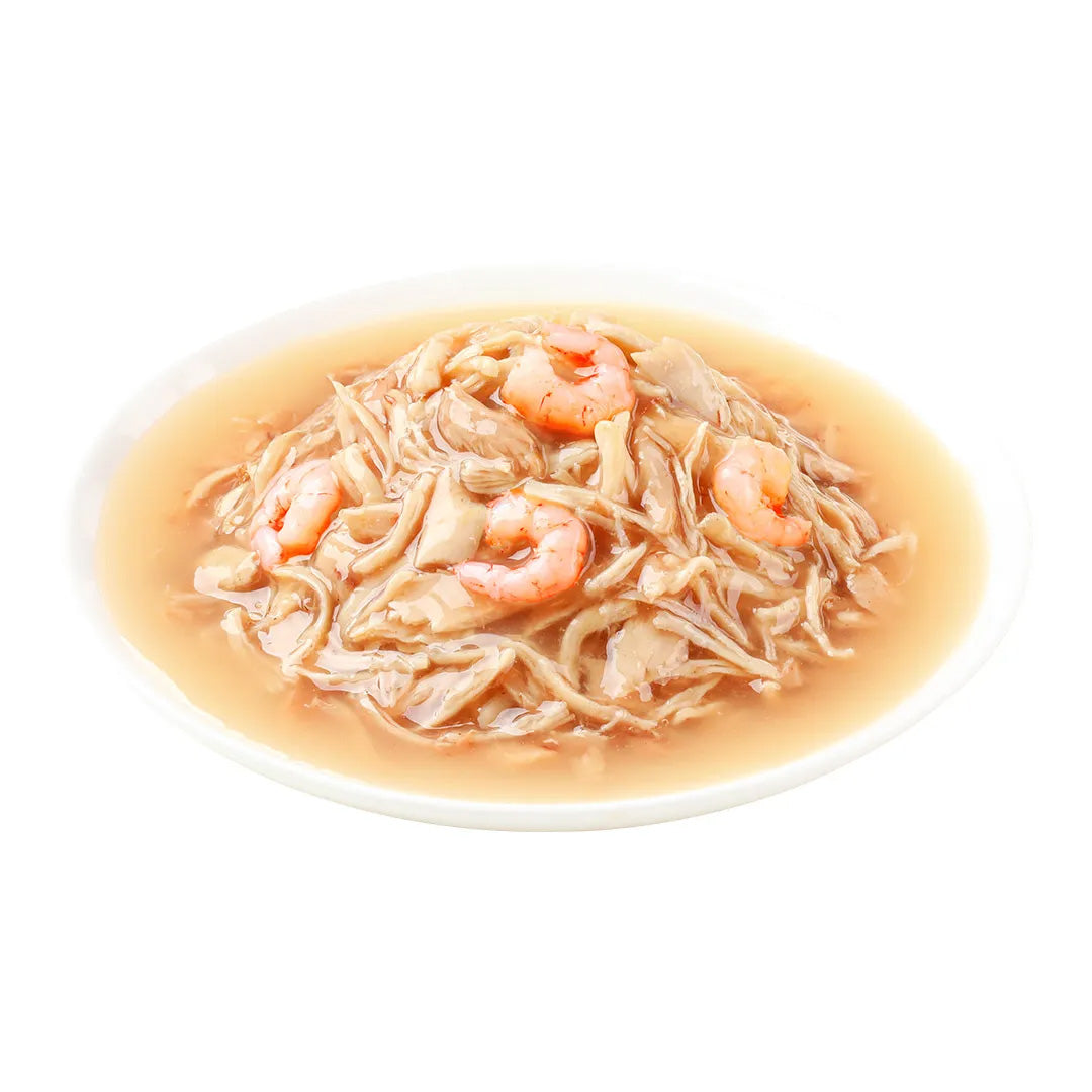 Petisco para Gato Wanpy Sachê Stew Atum e Camarão 70g