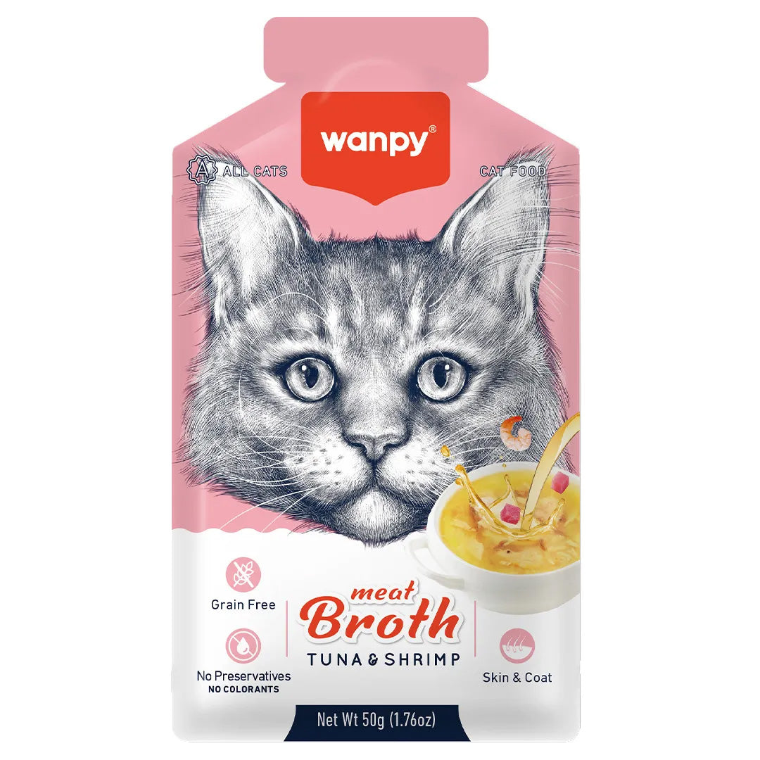 Petisco para gato Wanpy Sopa Atum e Camarão 50g