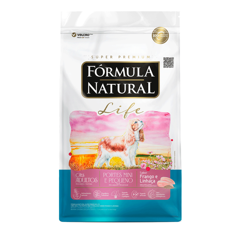 Ração Fórmula Natural Life Cães Adultos Raças Mini e Pequena 2,5kg