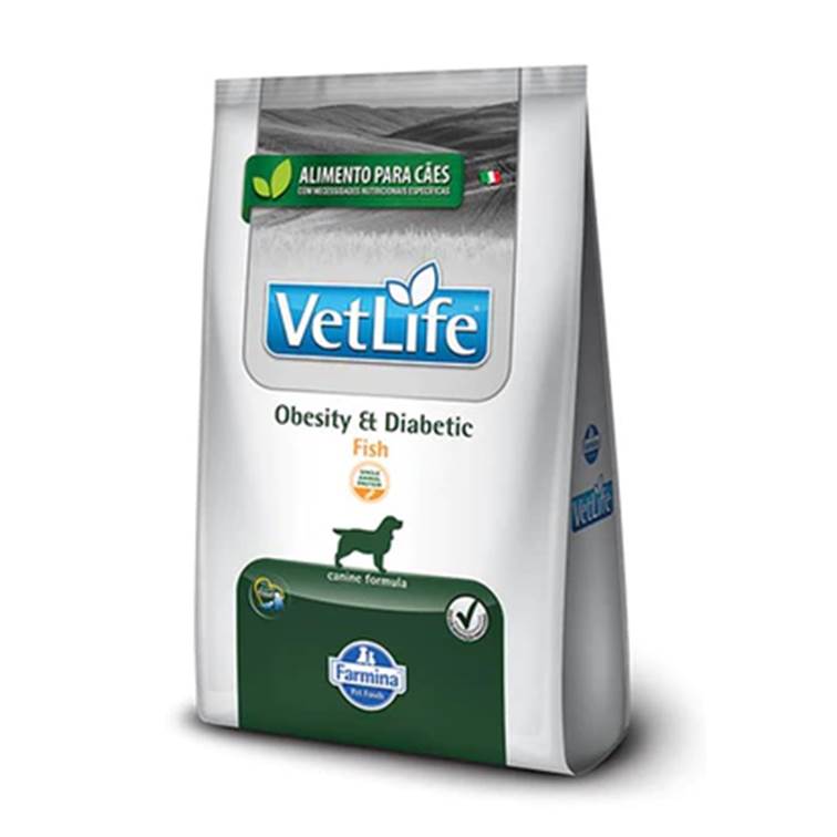 Ração Farmina Vet Life Obesity e Diabetic Fish Cão 10,1kg