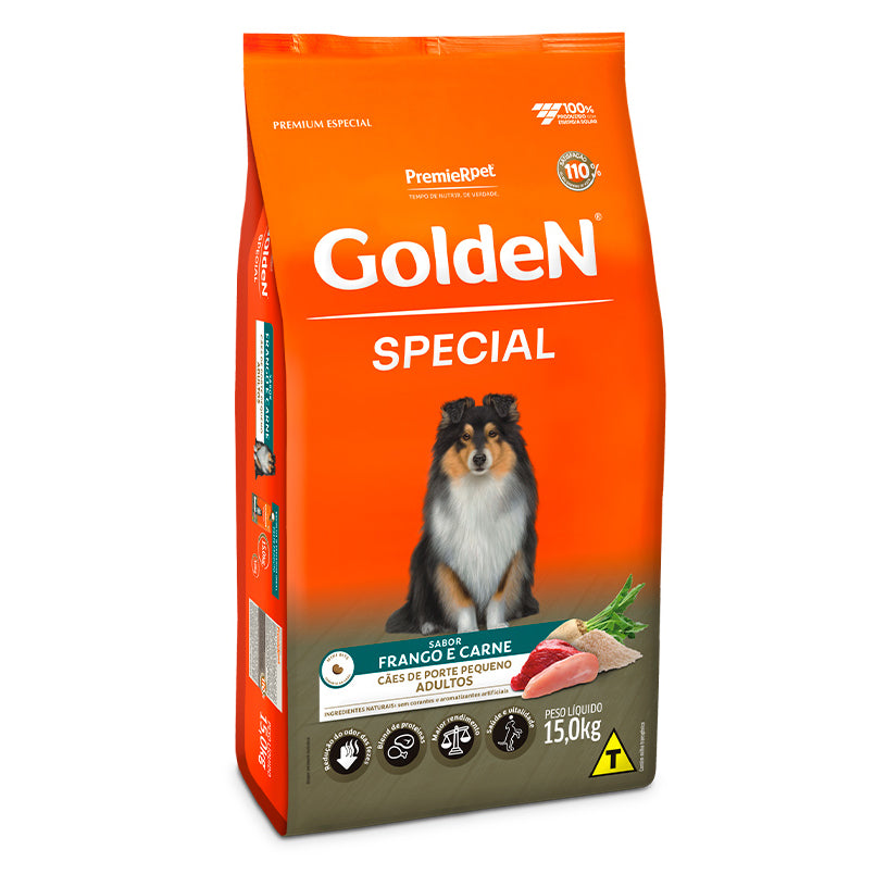 Ração Golden Special Cães Adultos Porte Pequeno Frango e Carne 15kg