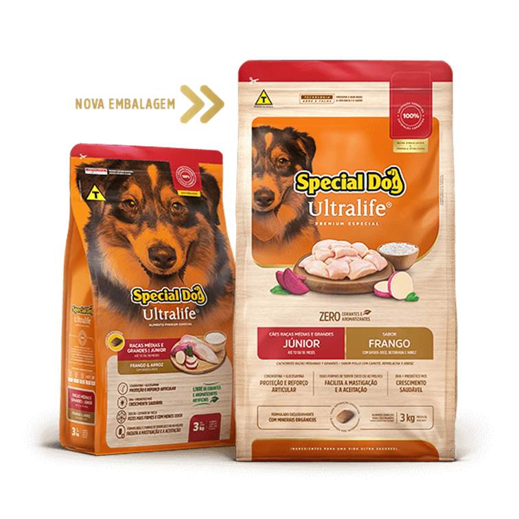 Ração Special Dog Ultralife Cães Raças Médias e Grandes Filhotes 15kg