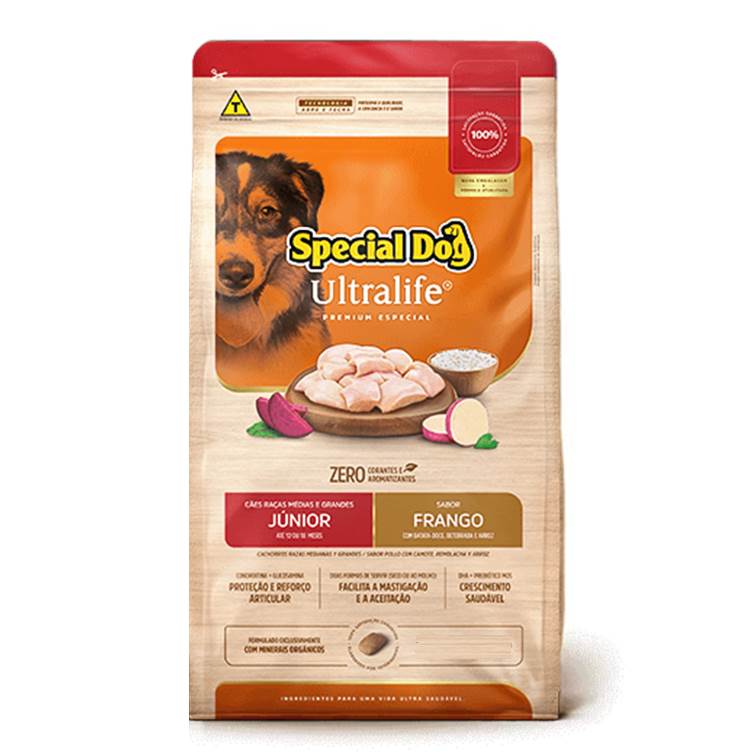 Ração Special Dog Ultralife Cães Raças Médias e Grandes Filhotes 15kg