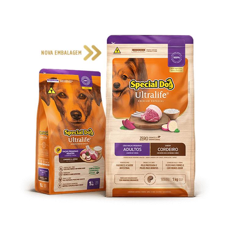 Ração Special Dog Ultralife Cães Raças Pequenas Adulto Cordeiro 1kg