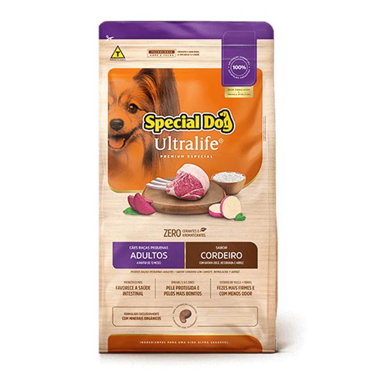 Ração Special Dog Ultralife Cães Raças Pequenas Adulto Cordeiro 3kg