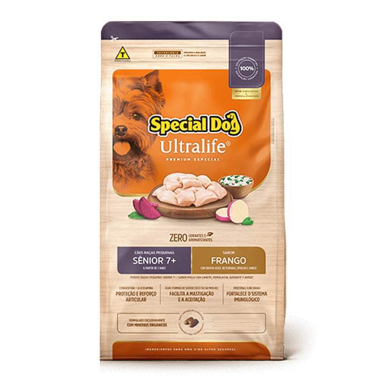 Ração Special Dog Ultralife Cães Raças Pequenas Sênior Frango 10,1kg