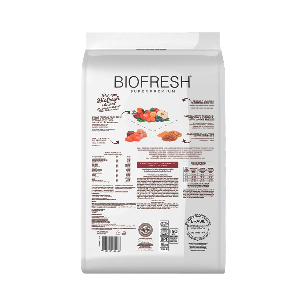 Ração Biofresh Cães Filhotes Raças Médias 15kg