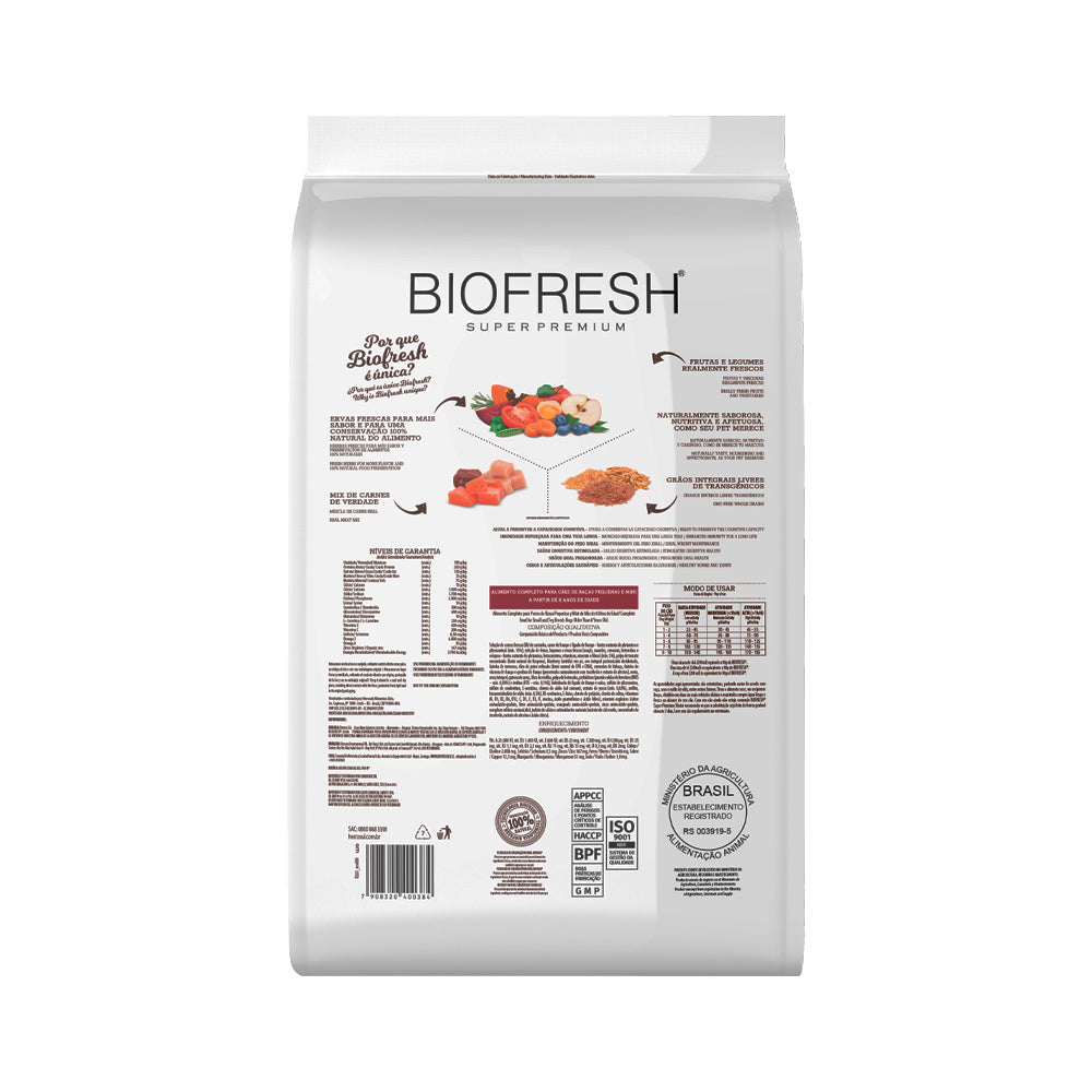 Ração Biofresh Cães Sênior Raças Pequenas e Mini 10,1kg