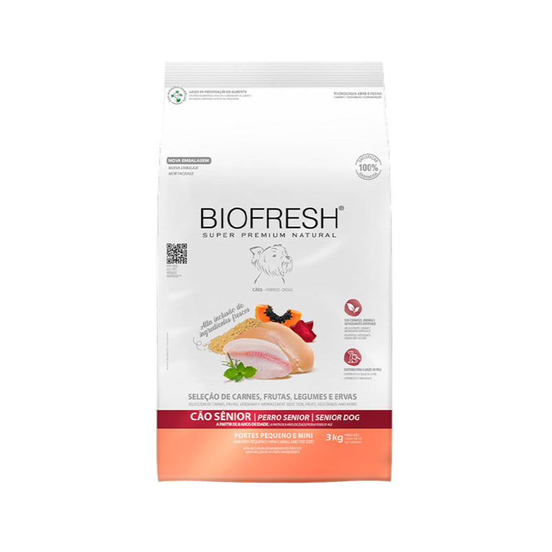 Ração Biofresh Cães Sênior Raças Pequenas e Mini 3kg