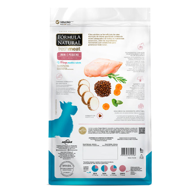 Ração Fórmula Natural Fresh Meat Cães Adultos Raças Pequenas e Mini 7kg