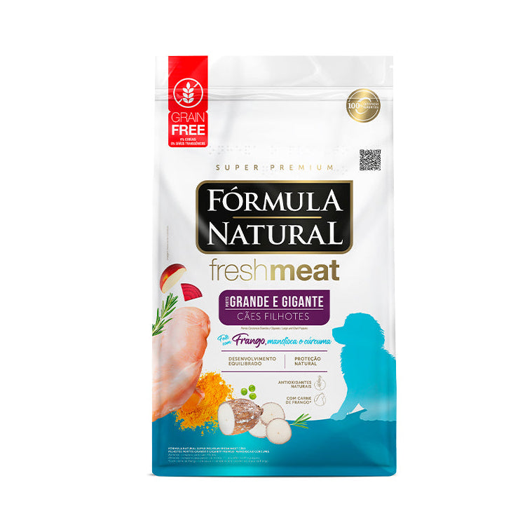 Ração Fórmula Natural Fresh Meat Cães Filhotes Raças Grandes e Gigantes 12kg