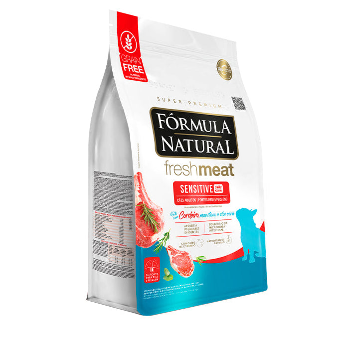 Ração Fórmula Natural Fresh Meat Sensitive Cães Adultos Raças Pequenas e Mini 7kg