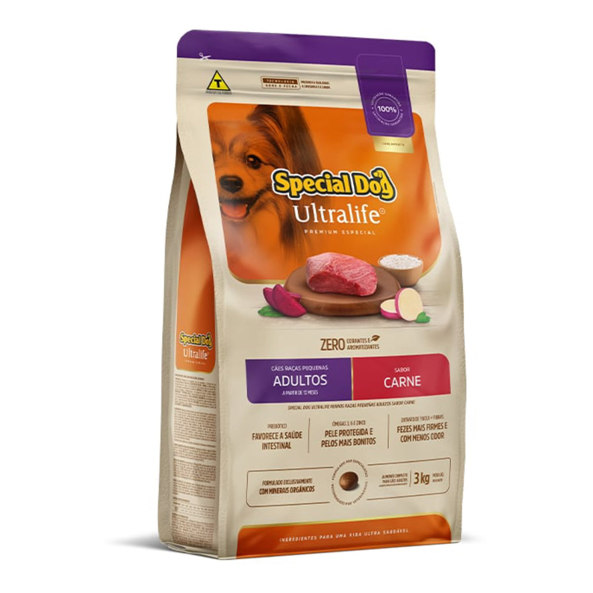 Ração Special Dog Ultralife Cães Adultos Raças Pequenas Carne 3kg