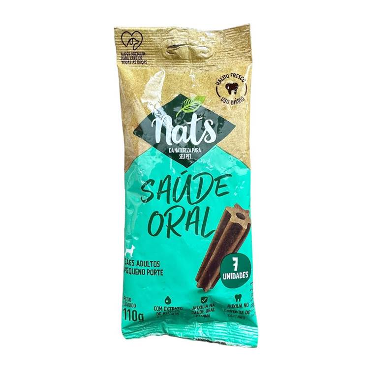 Snacks Saúde Oral Nats para Cães de Raças Pequenas 110g