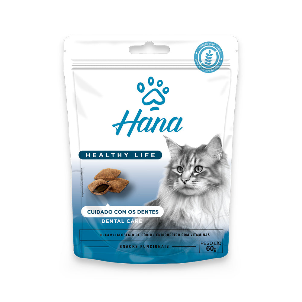 Snacks Hana Nuggets Cuidado com os Dentes para Gatos 60g