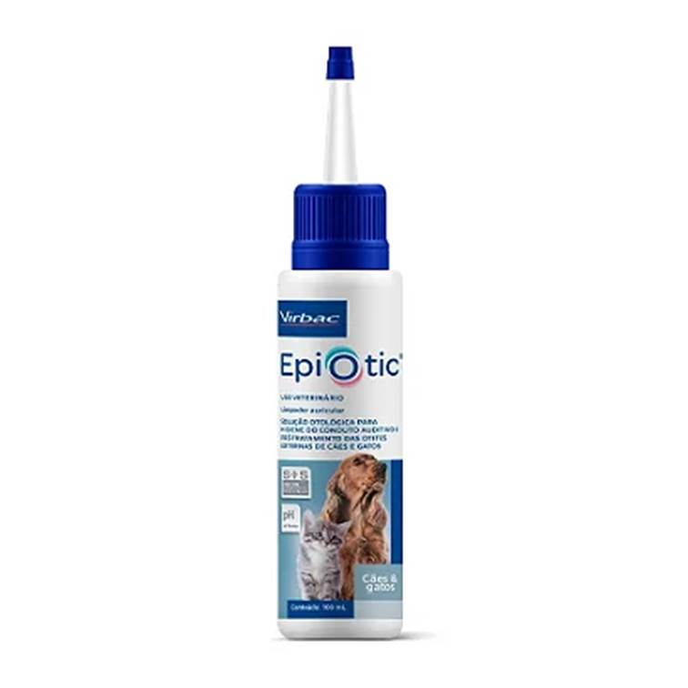 Solução Otológica Virbac Epiotic SIS para Cães e Gatos 100ml