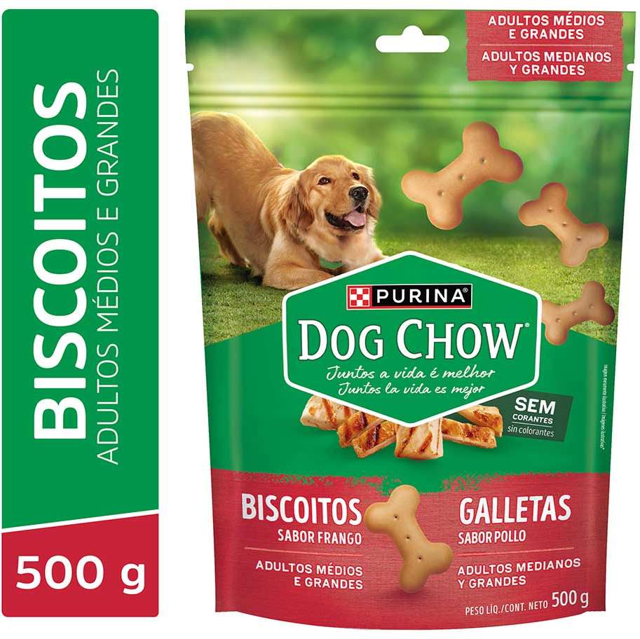 Biscoito para Cachorro Dog Chow Extra Life Adultos Porte Médio e Grande Frango 500g