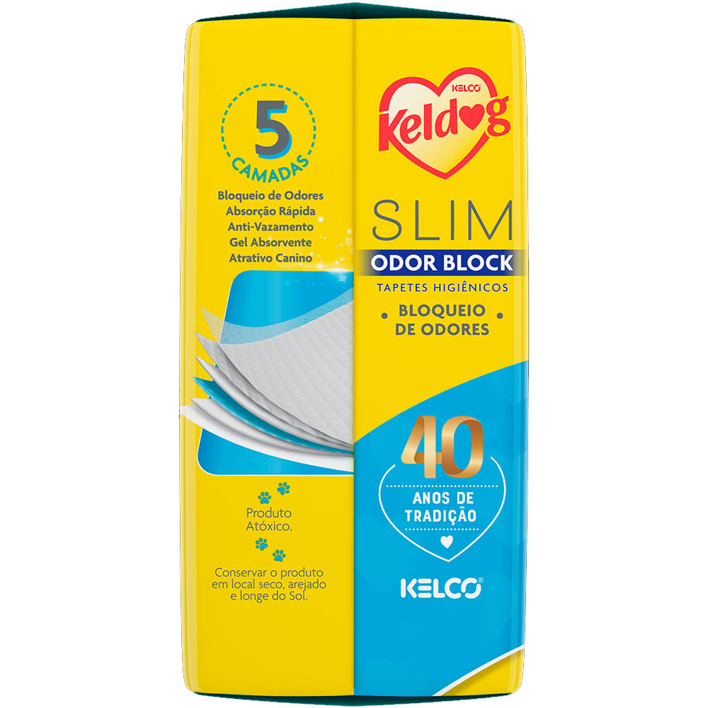 Tapete Higiênico Keldog Slim Odor Block para Cães 30 unidades