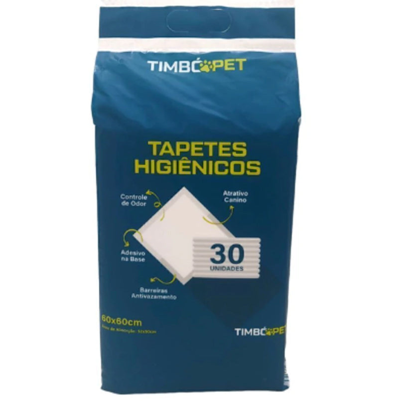 Tapete Higiênico TimbóPet Super Slim 60x60cm 30 unidades
