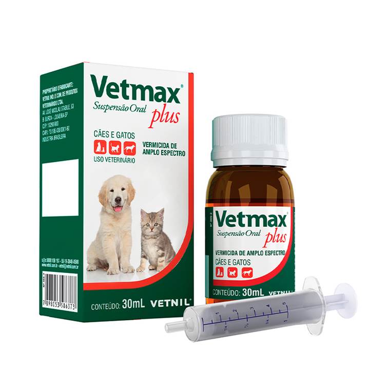 Vermifugo Vetmax Plus Suspensão 30ml