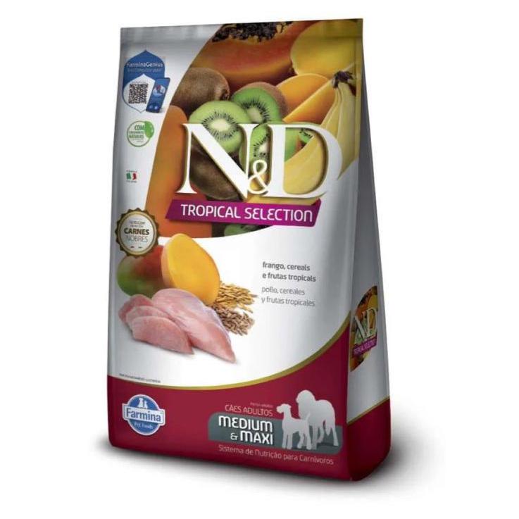 Ração N&D Tropical Selection Cão Adulto Medium e Maxi Frango 10kg