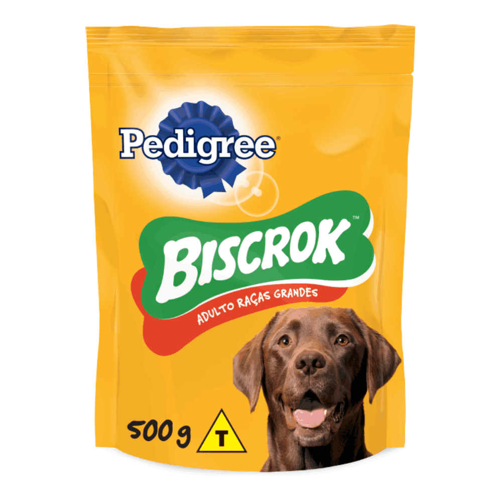 Biscoito Pedigree Biscrok Cachorros Adultos Raças Grandes 500g