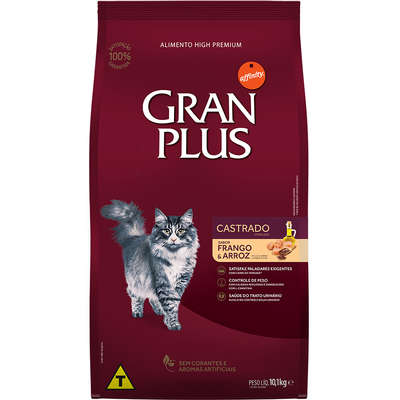 Ração GranPlus Gatos Castrados Frango 10,1Kg