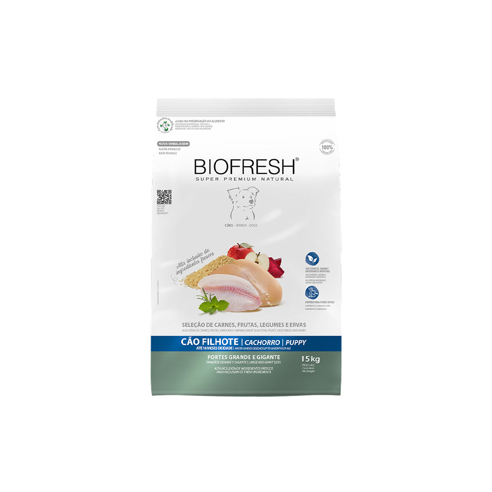 Ração Biofresh Cães Filhotes Raças Grandes e Gigantes 15kg