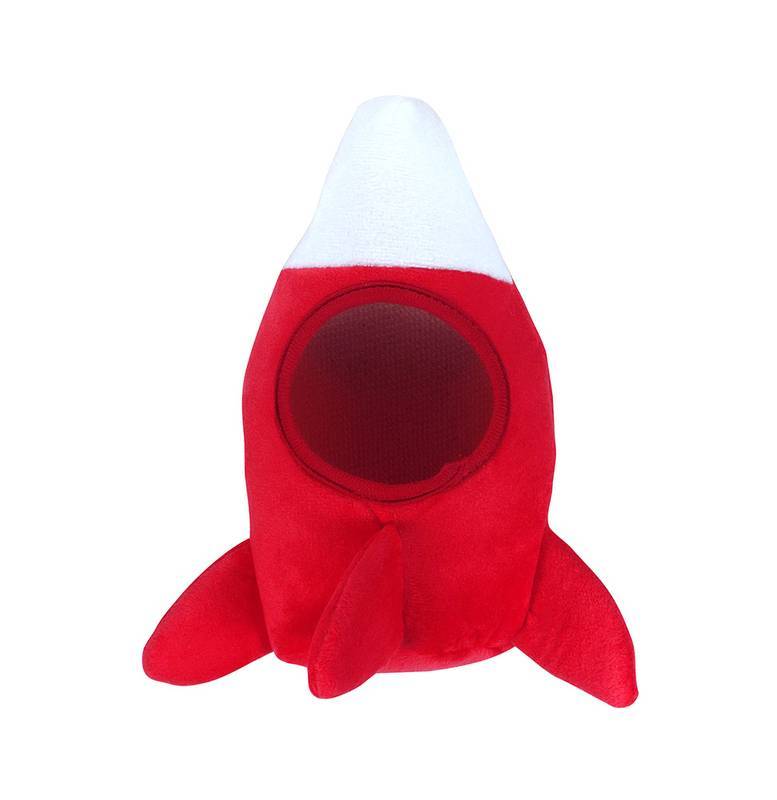 Brinquedo Jambo Mordedor Pelúcia Galáxia Foguete Vermelho