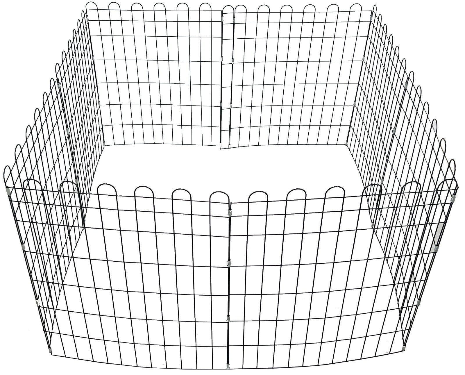 Cercado para Pets Grande Preto 73cm 8 Folhas