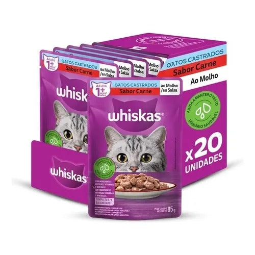 Alimento Úmido Whiskas Sachê Gato Adulto Atum Pague 16 Leve 20 85g