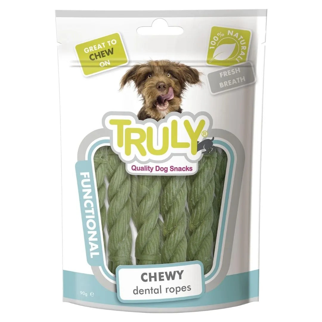 Petisco para Cachorro Truly Functional Hipoalergênico Cordas Dentais 95g