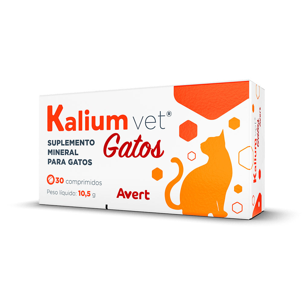 Suplemento Avert Kalium Vet Gatos 30 Comprimidos