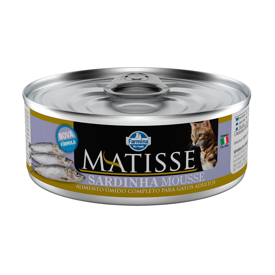 Alimento Úmido para Gatos Adultos Farmina Matisse Sardinha Mousse 85g