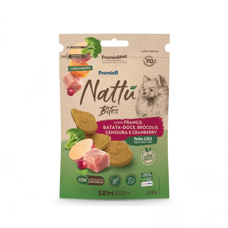 Petisco Premier Nattu Bites Fresh Mini 120g