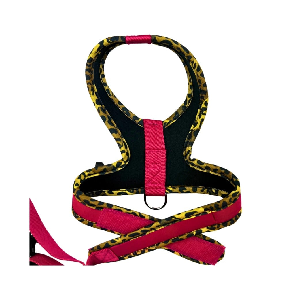 Peitoral King Of Dogs Neoprene Slim Dog Onça Pink P