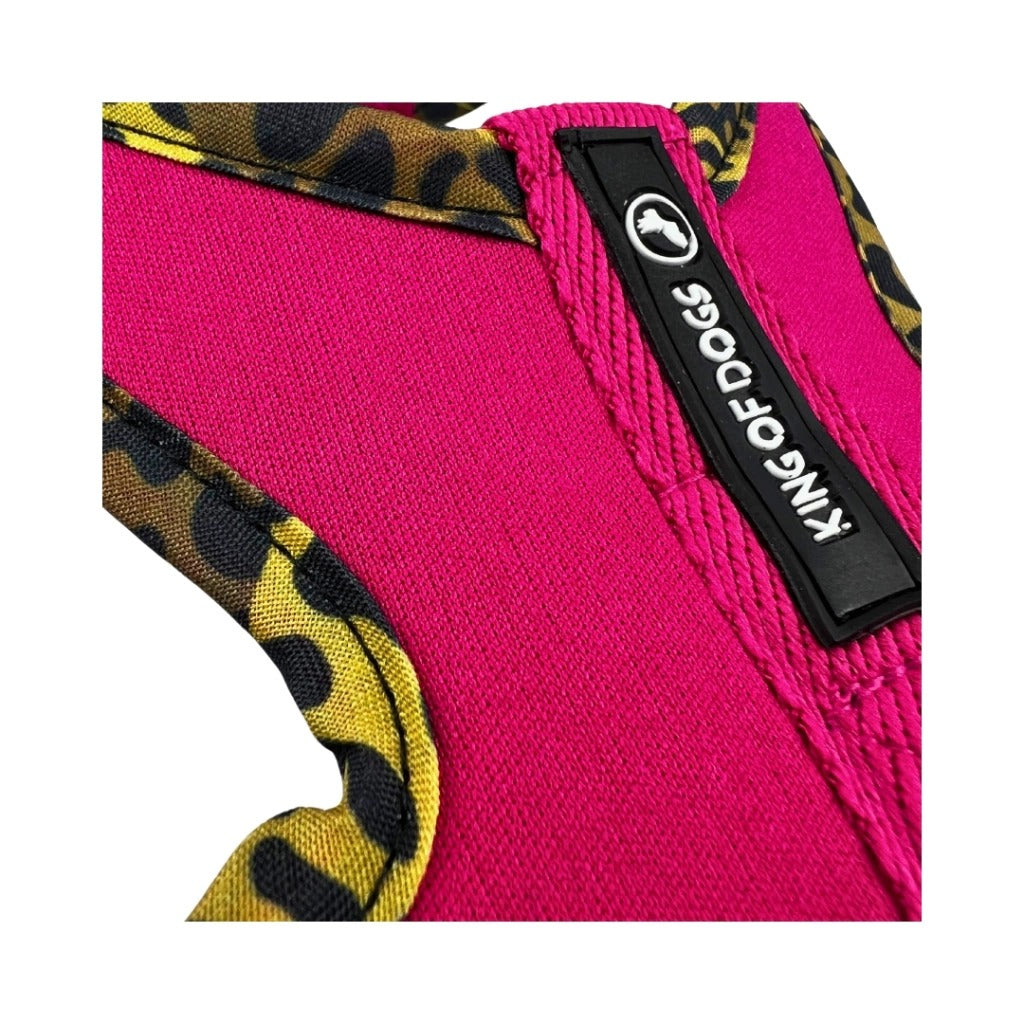 Peitoral King Of Dogs Neoprene Slim Dog Onça Pink P