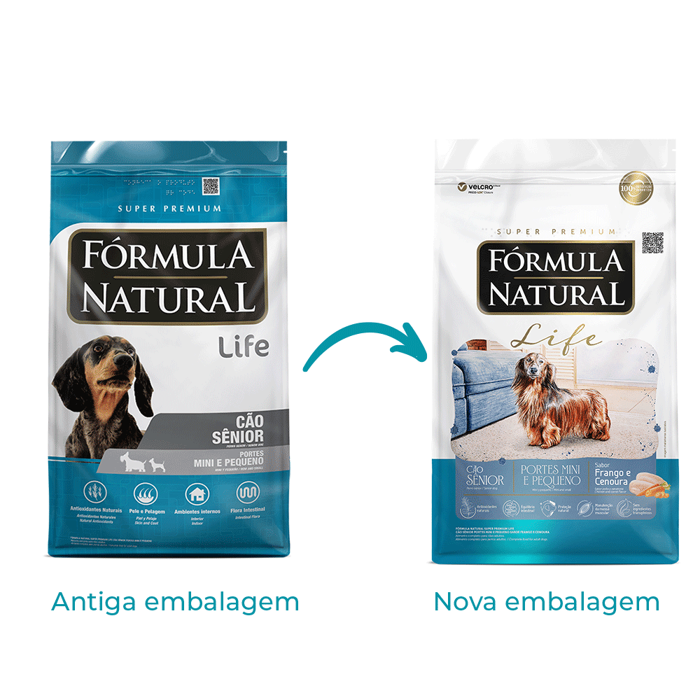 Ração Fórmula Natural Life Cães Sênior Raças Pequenas e Mini 7kg