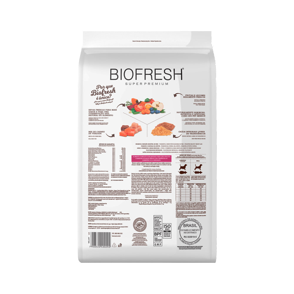 Ração Biofresh Cães Adultos Light Raças Médias 10,1kg