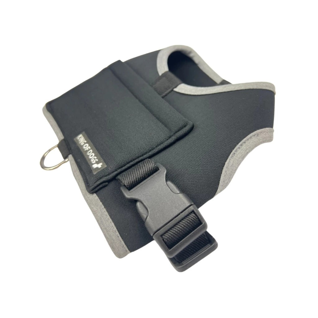 Peitoral King of Dogs Neoprene Hug Silver Preto P