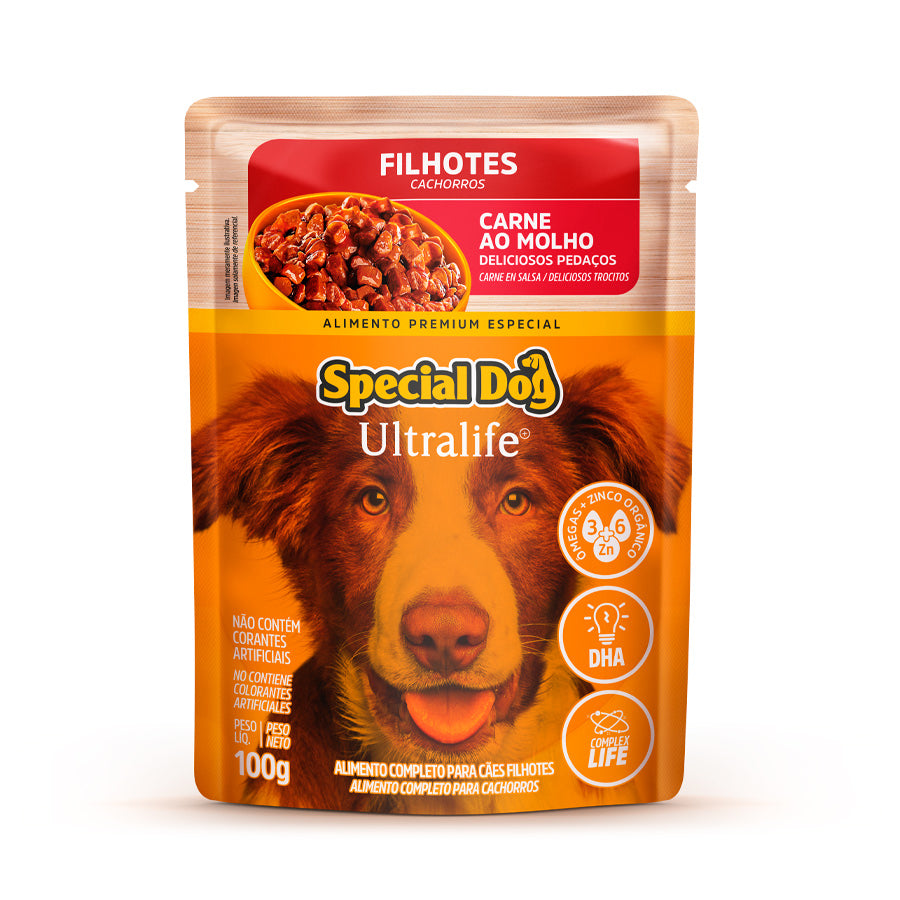 Alimento Úmido Special Dog Ultralife Cães Filhotes Carne 100g
