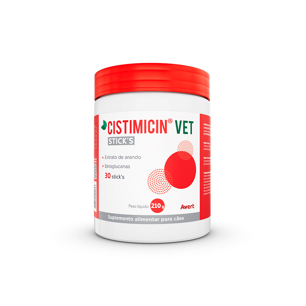 Suplemento Alimentar para Cães Cistimicin Vet Sticks 30 unidades