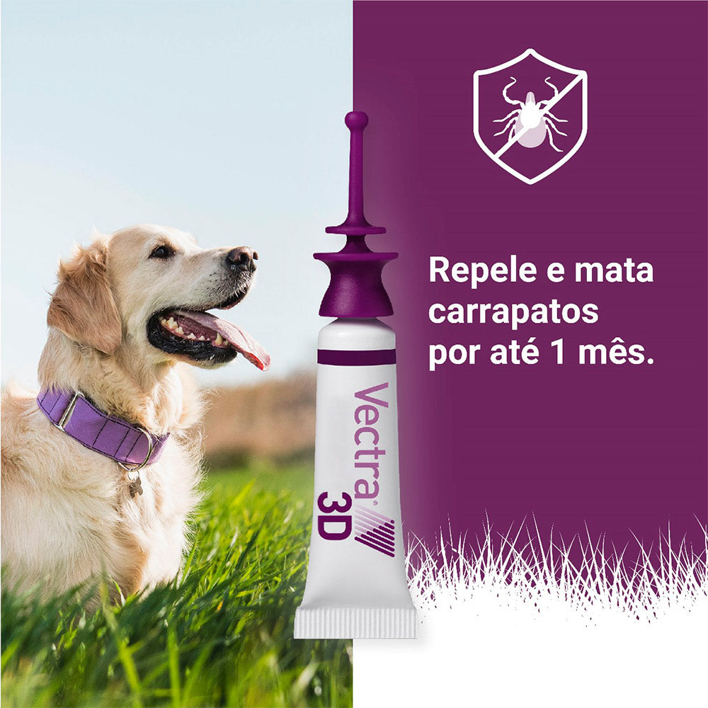 Antipulgas e Carrapatos Vectra 3D para Cachorros de 10 a 25kg 3 pipetas