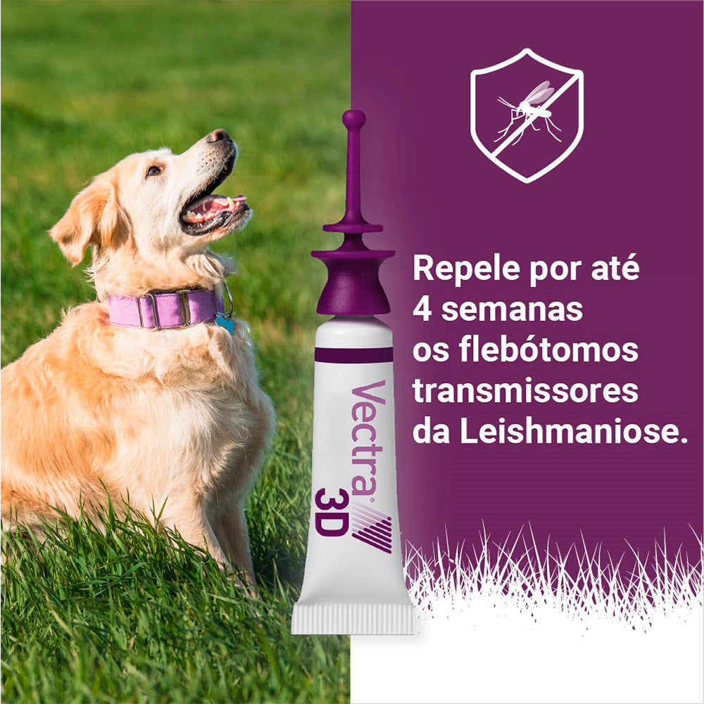Antipulgas e Carrapatos Vectra 3D para Cachorros de 10 a 25kg 3 pipetas