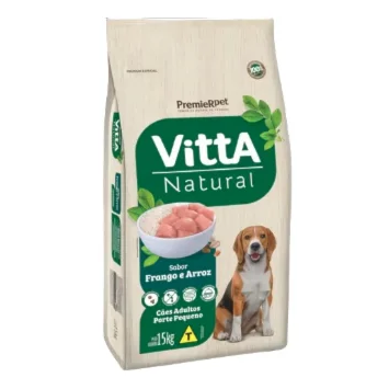 Ração Vitta Natural Cães Adultos Raças Pequenas Frango 15kg