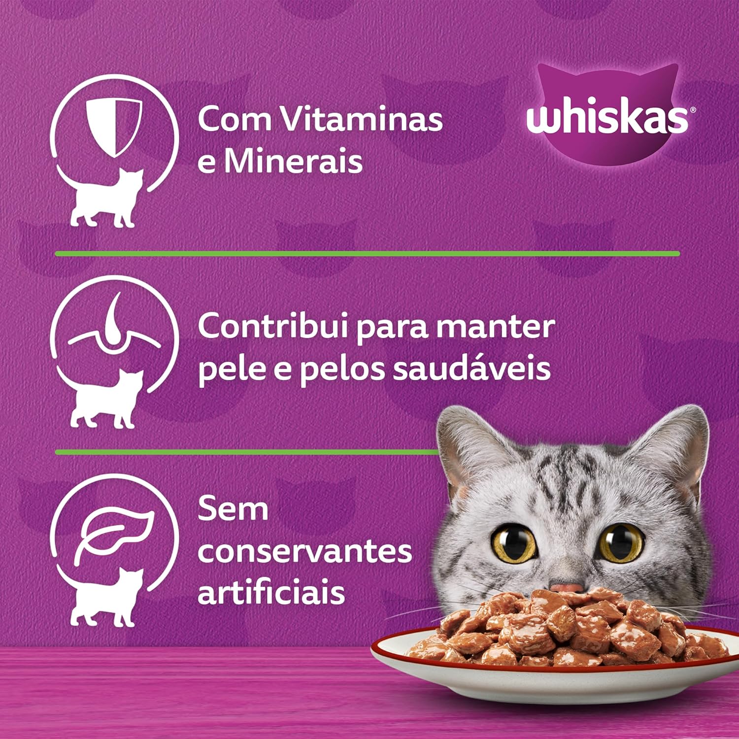 Alimento Úmido Whiskas Sachê Gato Adulto Frango Pague 16 Leve 20 85g