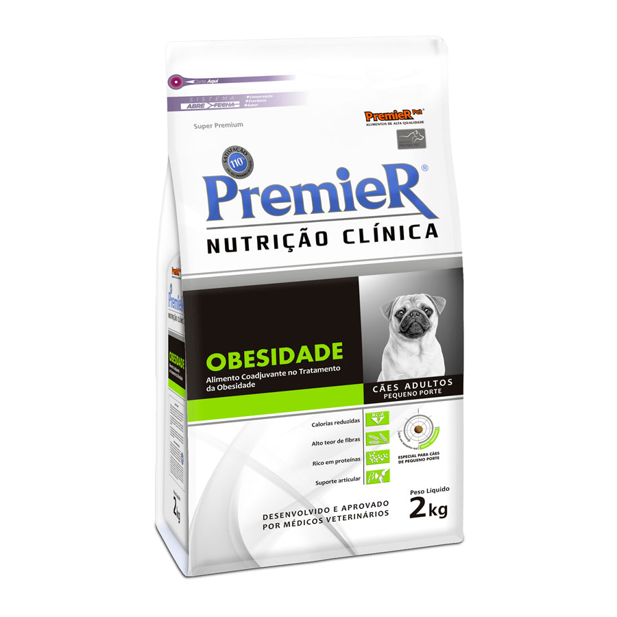 Ração Premier Nutrição Clínica Obesidade Cão Adulto Raças Pequenas 2kg